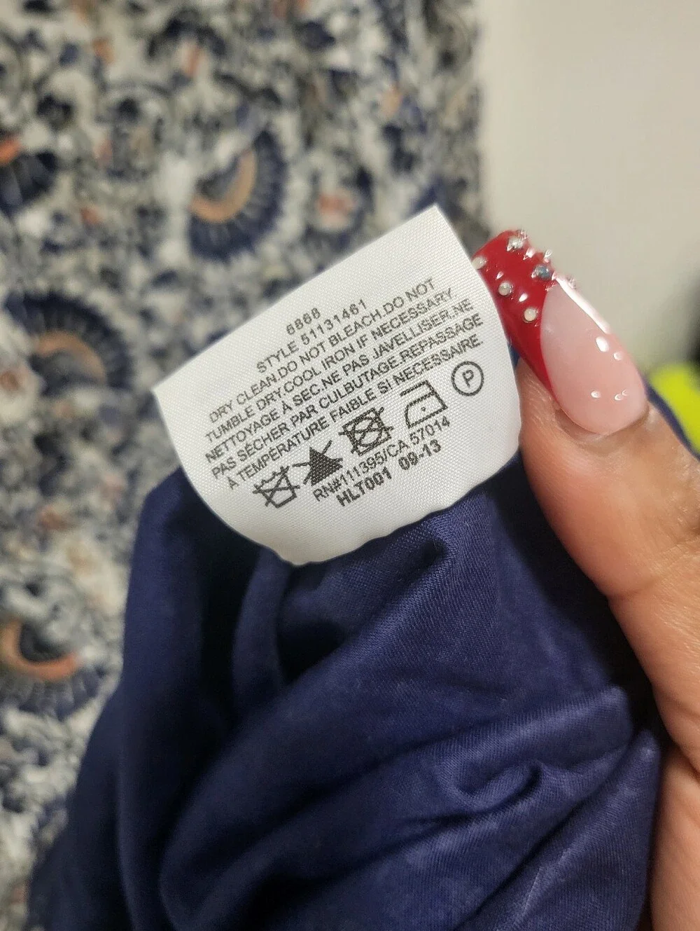 Tory Burch Brigette Cotton Voile Navy Printed Shirt Dress - Size 10